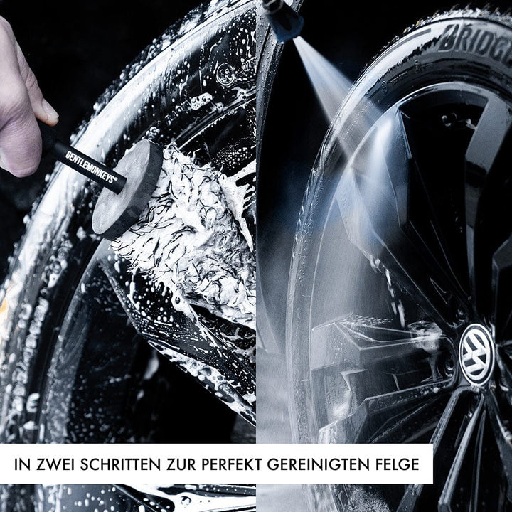 Mühelose Felgenreinigung mit extrem weicher Mikrofaser – ideal für Alu- und Stahlfelgen