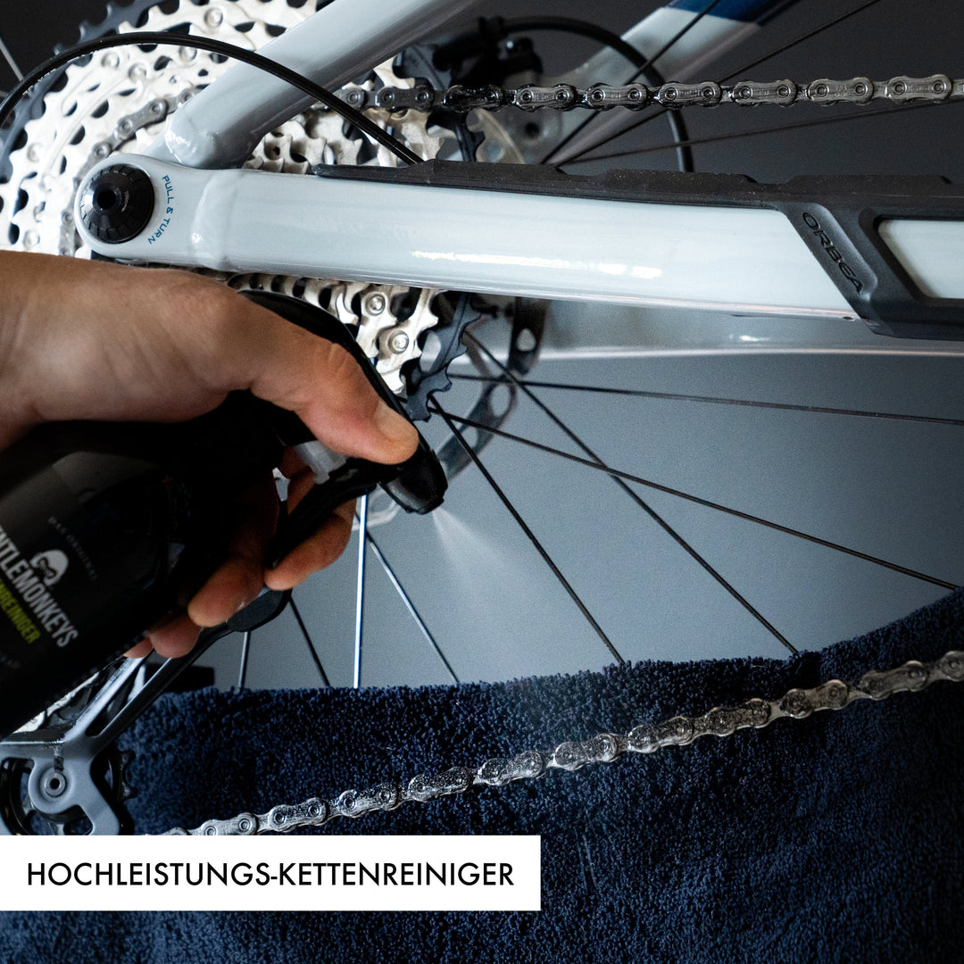 mountainbike kettenpflege Fahrrad und E-Bike Kettenreiniger von GentleMonkeys