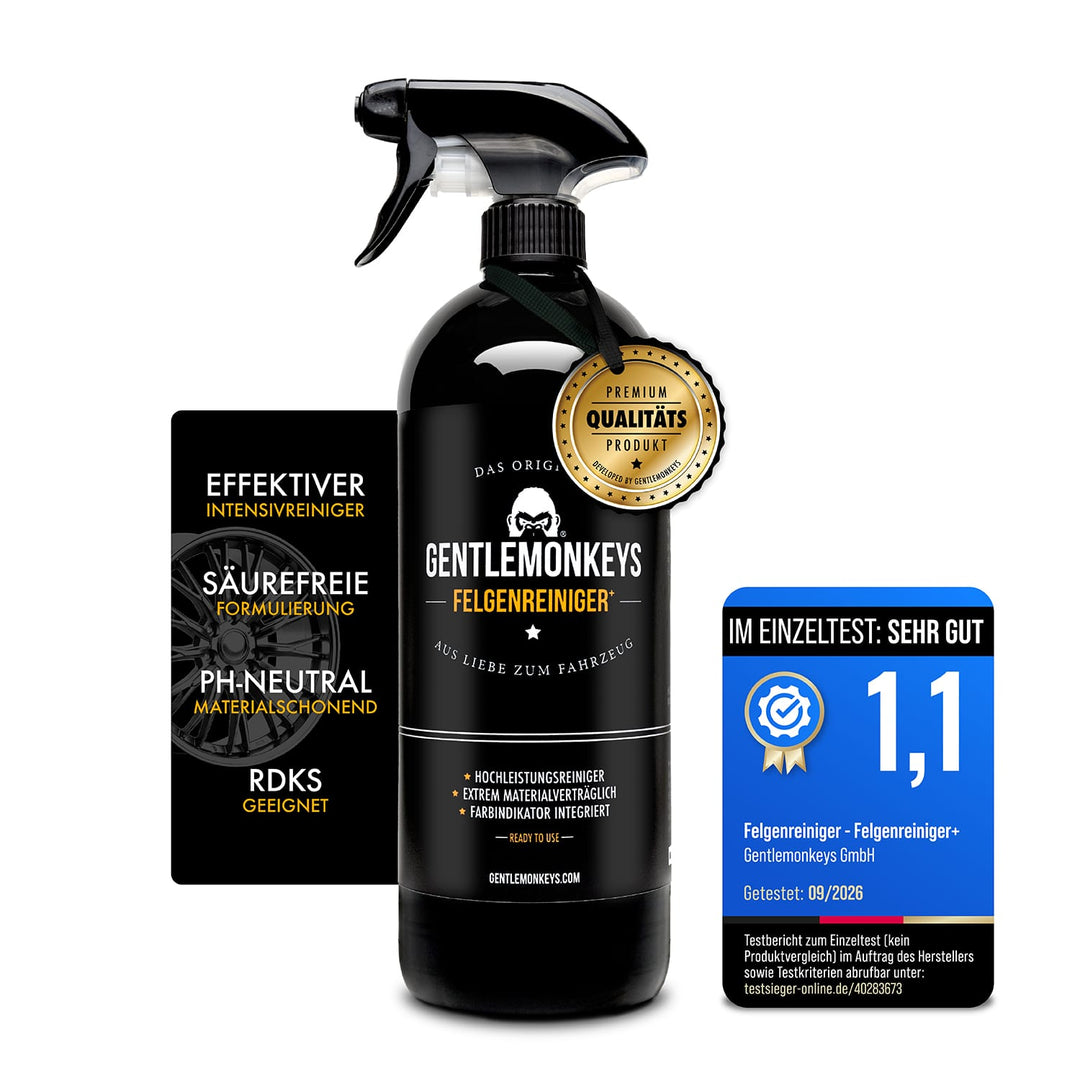 Felgenreiniger 1 Liter säurefrei und pH-neutral mit Wirkindikator von GentleMonkeys