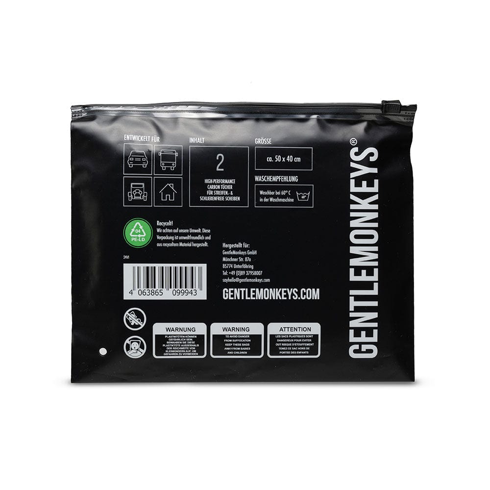 High-Performance Glasreiniger 500ml + Carbontücher im 2er Set